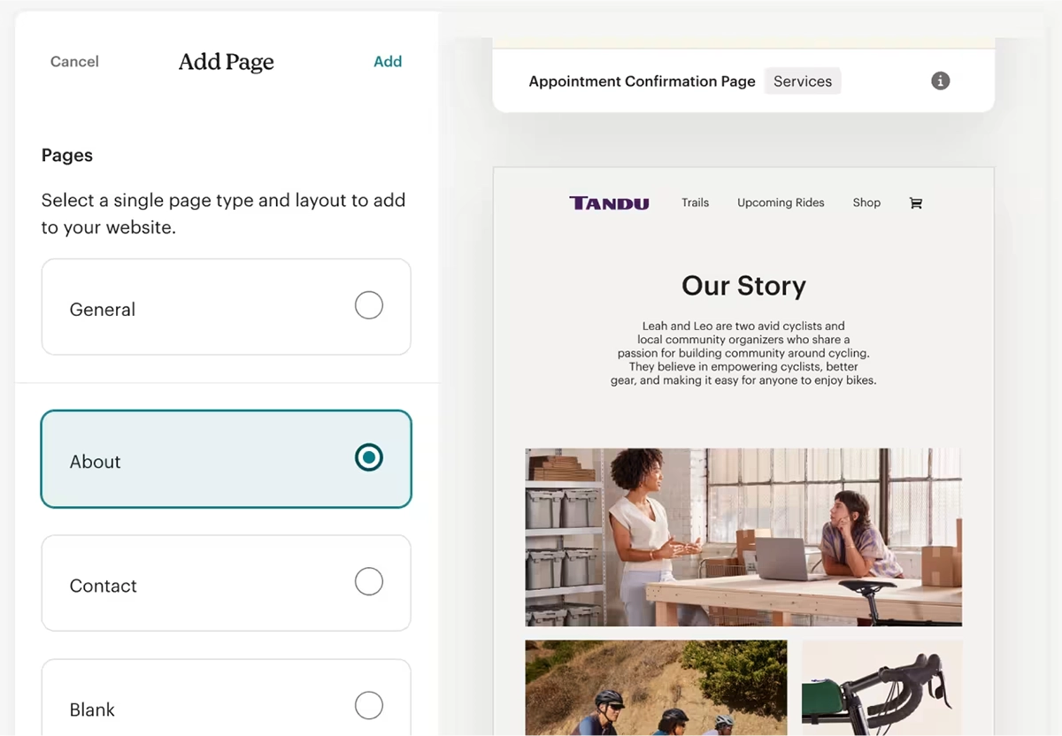free website with Mailchimp